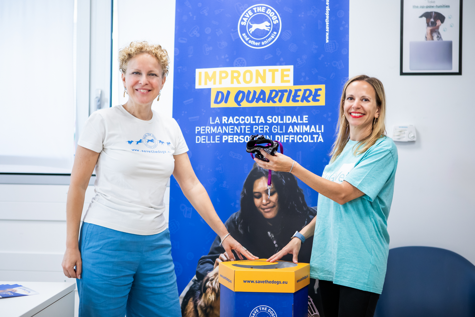 Sara Turetta e Claudia Mercaldi all'inaugurazione della prima Impronta di Quartiere di Milano